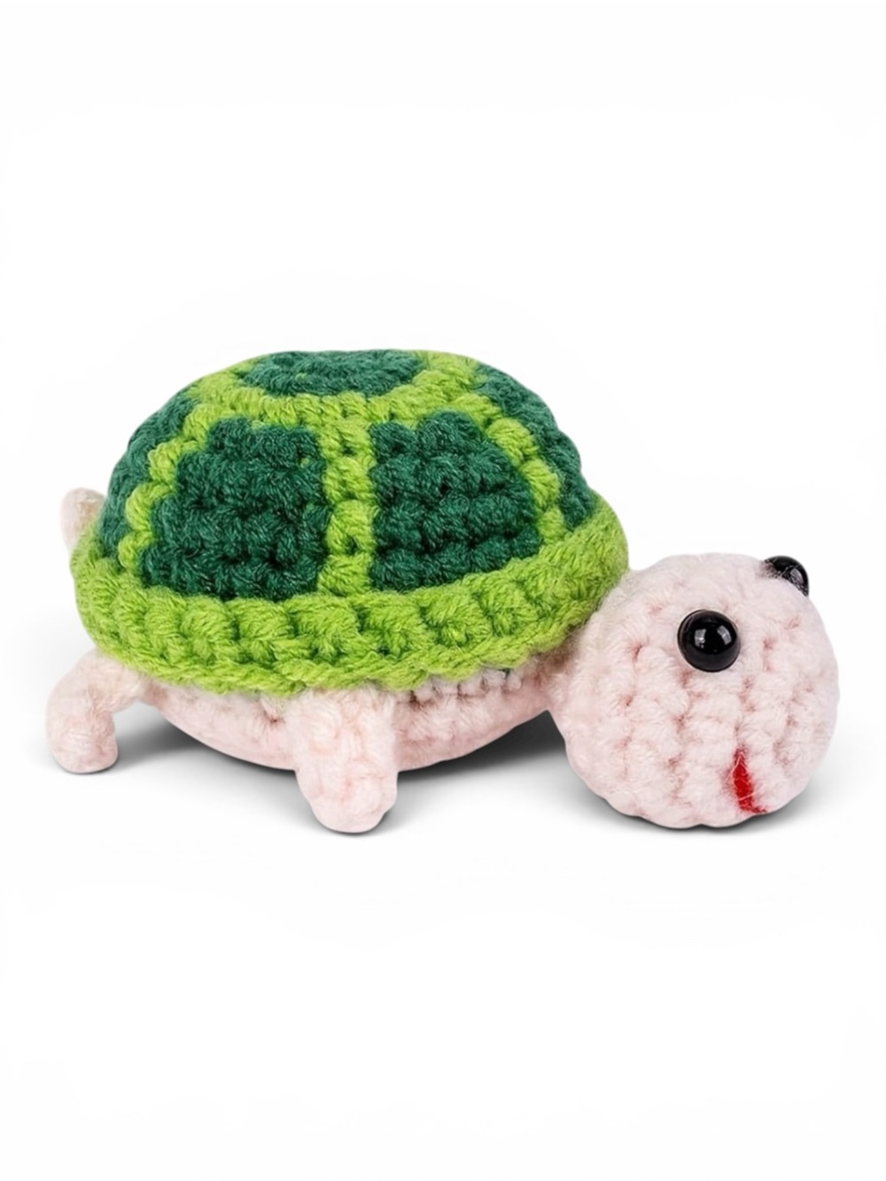 Emotional Support Turtle Crochet Plush Desk Buddy Gift w Card NEW - Picture 2 of 14
